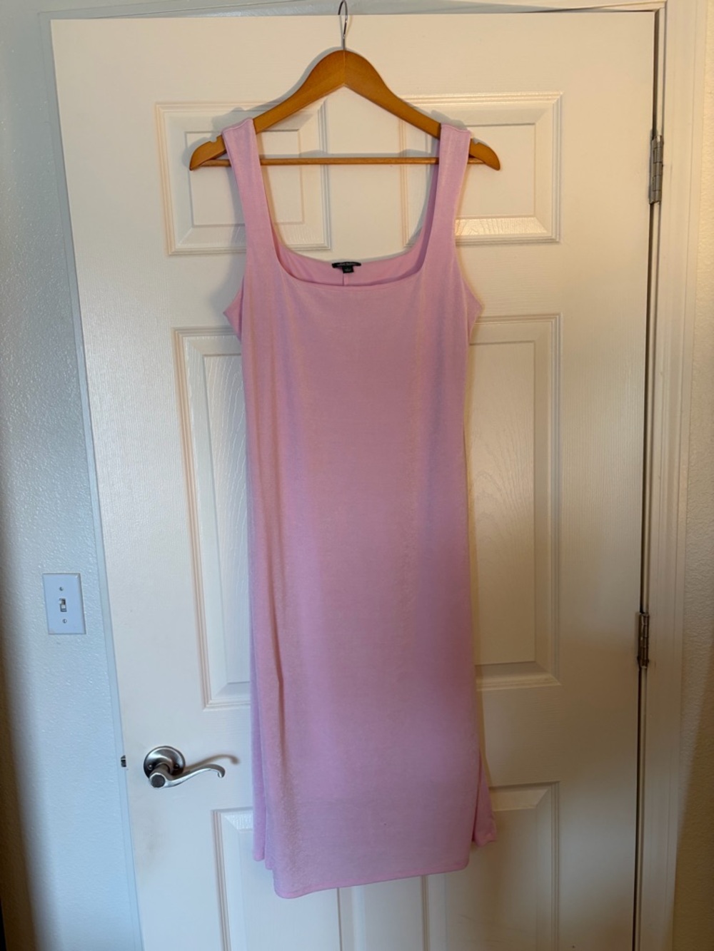 Wild Fable Pastel Pink Scoop Neck Midi Dress